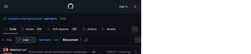 Официальный Filesystem MCP Server на GitHub