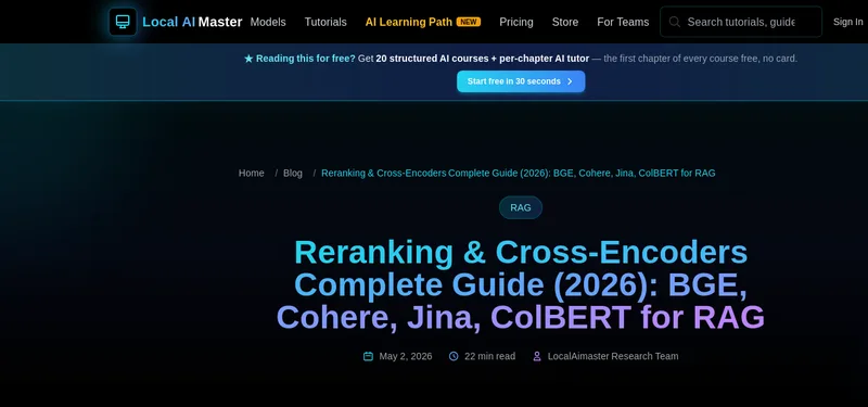 Сравнение bi-encoder и cross-encoder из Local AI Master